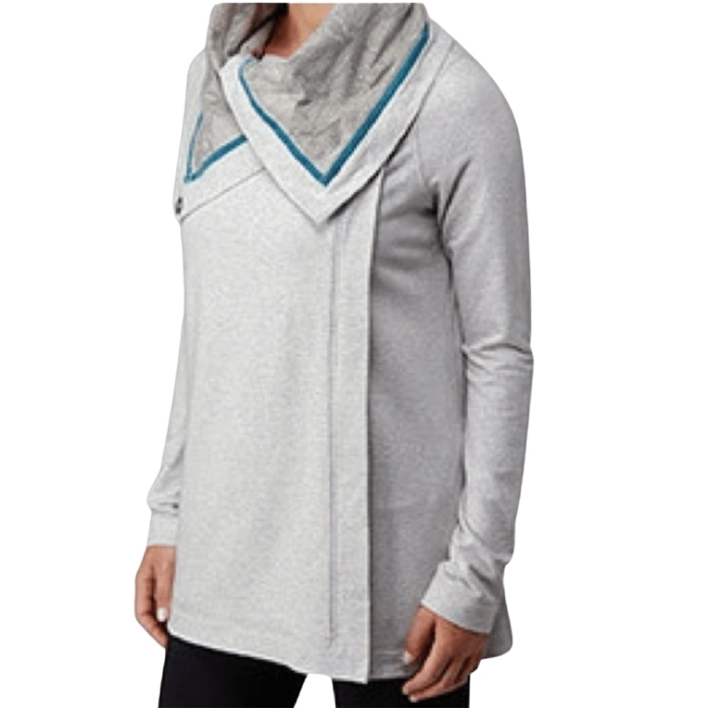 LULULEMON Athletica Savana Wrap Sweater Jacket Size 4 in Gray